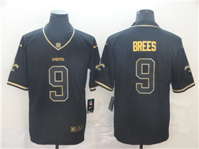 New Orleans Saints #9 Drew Brees Black Gold Vapor Limited Jersey