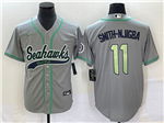 Seattle Seahawks #11 Jaxon Smith-Njigba Gray Baseball Jersey