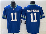 Seattle Seahawks #11 Jaxon Smith-Njigba Royal Throwback Vapor F.U.S.E. Limited Jersey