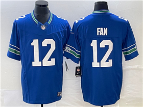 Seattle Seahawks #12 Fan Royal Throwback Vapor F.U.S.E. Limited Jersey