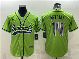 Seattle Seahawks #14 DK Metcalf Gray Baseball Cool Base Jersey