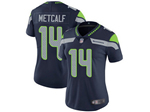 Seattle Seahawks #14 DK Metcalf Women's Navy Vapor Limited Jersey