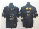 Seattle Seahawks #3 Russell Wilson Black Gold Vapor Limited Jersey