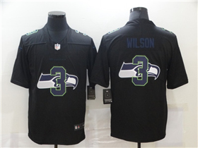 Seattle Seahawks #3 Russell Wilson Black Shadow Logo Limited Jersey