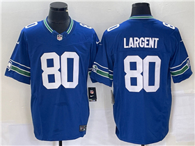 Seattle Seahawks #80 Steve Largent Royal Throwback Vapor F.U.S.E. Limited Jersey