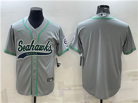 Seattle Seahawks Gray Baseball Cool Base Team Jersey