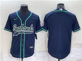 Seattle Seahawks Navy Baseball Cool Base Team Jersey