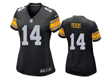 Pittsburgh Steelers #14 George Pickens Women's Black Vapor Limited Jersey