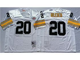 Pittsburgh Steelers #20 Rocky Bleier 1975 Throwback White Jersey