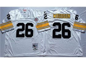 Pittsburgh Steelers #26 Rod Woodson 1994 Throwback White Jersey