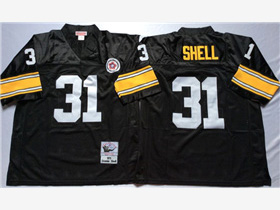 Pittsburgh Steelers #31 Donnie Shell 1975 Throwback Black Jersey