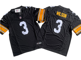 Pittsburgh Steelers #3 Russell Wilson Alternate Black Vapor F.U.S.E. Limited Jersey