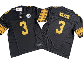 Pittsburgh Steelers #3 Russell Wilson Color Rush Black Vapor F.U.S.E. Limited Jersey