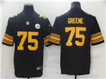 Pittsburgh Steelers #75 Joe Greene Black Color Rush Limited Jersey