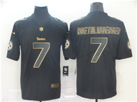 Pittsburgh Steelers #7 Ben Roethlisberger Black Gold Vapor Limited Jersey