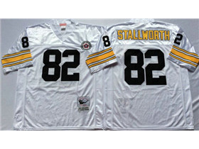 Pittsburgh Steelers #82 John Stallworth 1975 Throwback White Jersey