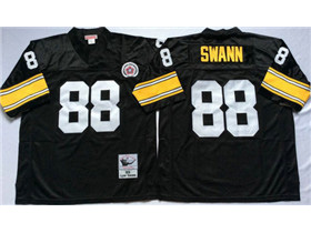 Pittsburgh Steelers #88 Lynn Swann 1975 Throwback Black Jersey