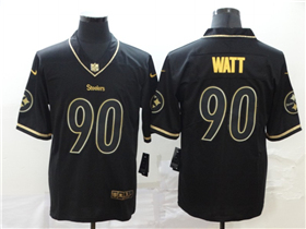 Pittsburgh Steelers #90 T.J. Watt Black Gold Vapor Limited Jersey