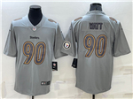 Pittsburgh Steelers #90 T.J. Watt Gray Atmosphere Fashion Limited Jersey