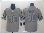 Pittsburgh Steelers #90 T.J. Watt Gray Gridiron Gray Limited Jersey