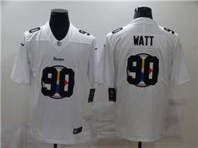 Pittsburgh Steelers #90 T.J. Watt White Shadow Logo Limited Jersey