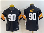 Pittsburgh Steelers #90 T.J. Watt Women's Alternate Black Vapor F.U.S.E. Limited Jersey