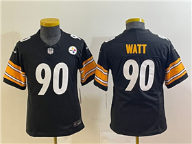 Pittsburgh Steelers #90 T.J. Watt Youth Black Vapor F.U.S.E. Limited Jersey