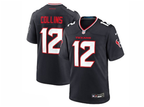 Houston Texans #12 Nico Collins 2024 Navy Vapor Limited Jersey