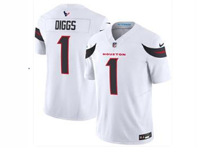 Houston Texans #1 Stefon Diggs 2024 White Vapor Limited Jersey - TTE ...