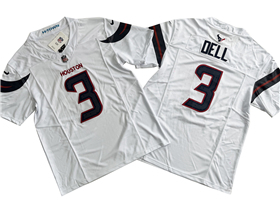 Houston Texans #3 Tank Dell 2024 White Vapor F.U.S.E. Limited Jersey