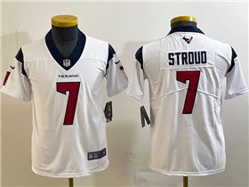 Houston Texans #7 C.J. Stroud Youth White Vapor Limited Jersey