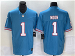 Tennessee Titans #1 Warren Moon Light Blue Oilers Throwback Vapor F.U.S.E. Limited Jersey