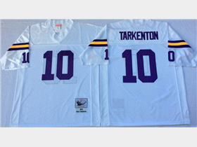 Minnesota Vikings #10 Fran Tarkenton 1975 Throwback White Jersey