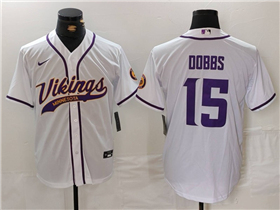 Minnesota Vikings #15 Dallas Turner White Baseball Limited Jersey