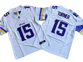 Minnesota Vikings #15 Dallas Turner White Vapor F.U.S.E. Limited Jersey