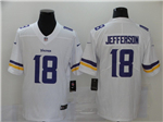 Minnesota Vikings #18 Justin Jefferson White Vapor Limited Jersey