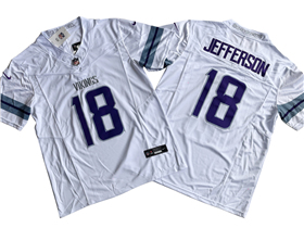 Minnesota Vikings #18 Justin Jefferson Youth Alternate White Vapor F.U.S.E. Limited Jersey