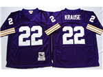 Minnesota Vikings #22 Paul Krause 1975 Throwback Purple Jersey