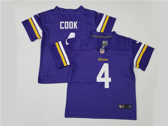 Minnesota Vikings #4 Dalvin Cook Toddler Purple Vapor Limited Jersey ...