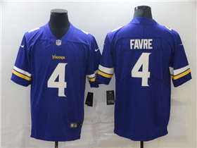 Minnesota Vikings #4 Brett Favre Purple Vapor Limited Jersey