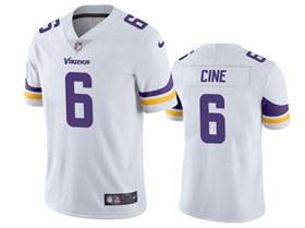 Minnesota Vikings #6 Lewis Cine White Vapor Limited Jersey