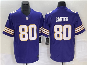 Minnesota Vikings #80 Cris Carter Purple Classic Vapor F.U.S.E. Limited Jersey