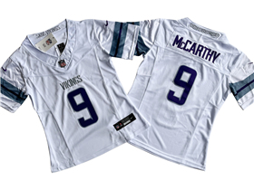 Minnesota Vikings #9 J.J. McCarthy Women's Alternate White Vapor F.U.S.E. Limited Jersey