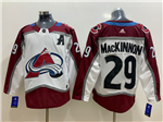 Colorado Avalanche #29 Nathan MacKinnon White Jersey