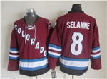 Colorado Avalanche #8 Teemu Selänne 2002 CCM Vintage Burgundy Jersey