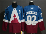 Colorado Avalanche #92 Gabriel Landeskog Blue/Burgundy 2020 NHL Stadium Series Jersey