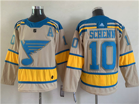 St. Louis Blues #10 Brayden Schenn Cream 2022 Winter Classic Jersey