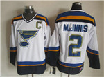 St. Louis Blues #2 Al MacInnis 1998 CCM Vintage White Jersey