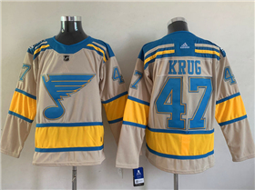 St. Louis Blues #47 Torey Krug Cream 2022 Winter Classic Jersey