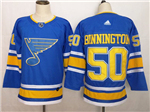 St. Louis Blues #50 Jordan Binnington Alternate Blue Jersey